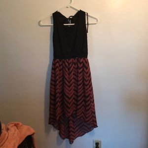 Pink and black dress